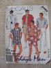 Vintage 80s Mens Swimsuit, Shorts, Pants and Shirt Pattern sz M 38-40 UNCUT